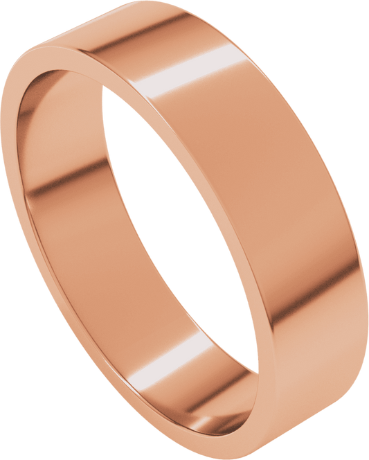 10K Rose Gold 2 mm Flat Band