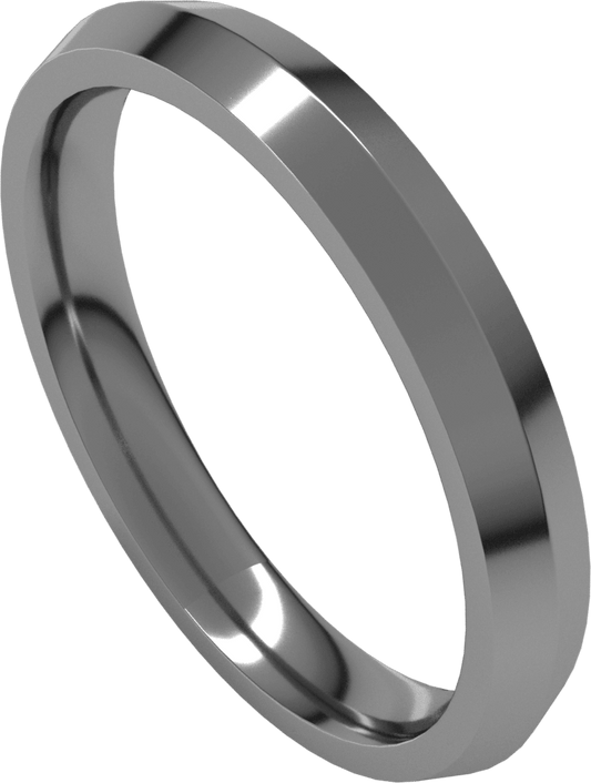 Sterling Silver 3 mm Comfort-Fit Knife Band