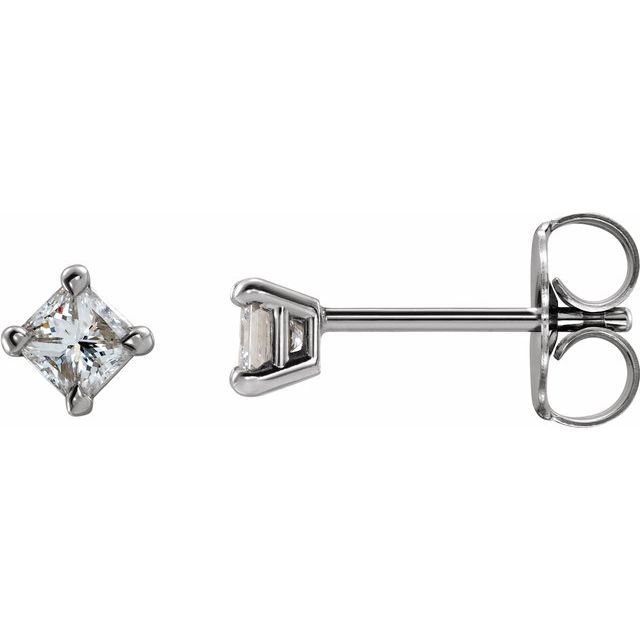 Platinum 1/3 CTW Natural Diamond Earrings