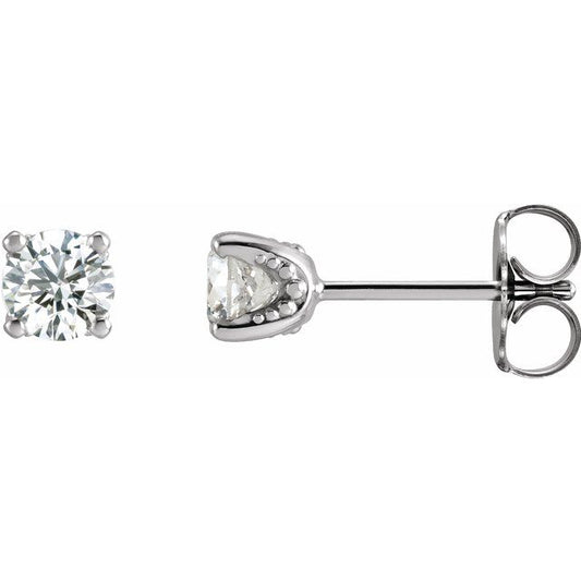 Sterling Silver 1/3 CTW Natural Diamond Stud Earrings