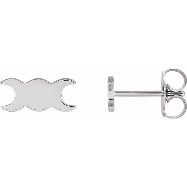 Platinum Petite Triple Goddess Earrings