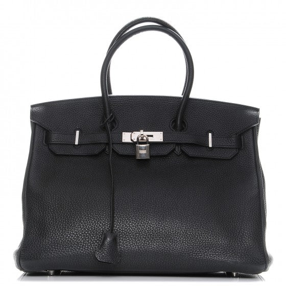 HERMES Taurillon Clemence Birkin 35 Black