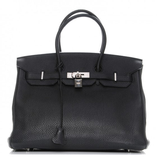 HERMES Taurillon Clemence Birkin 35 Black