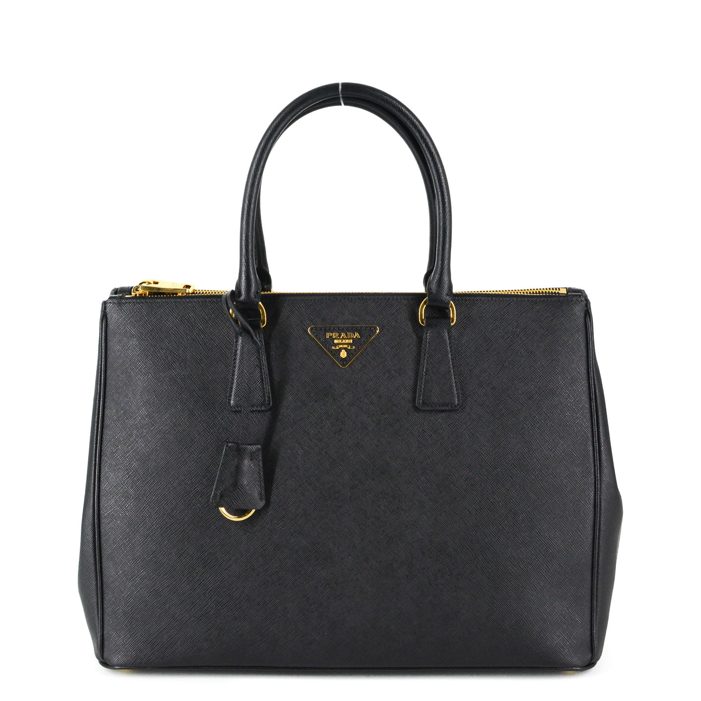 PRADA Galleria Saffiano Leather Bag - Large (Black)