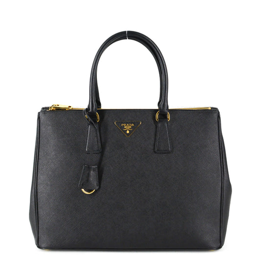 PRADA Galleria Saffiano Leather Bag - Large (Black)