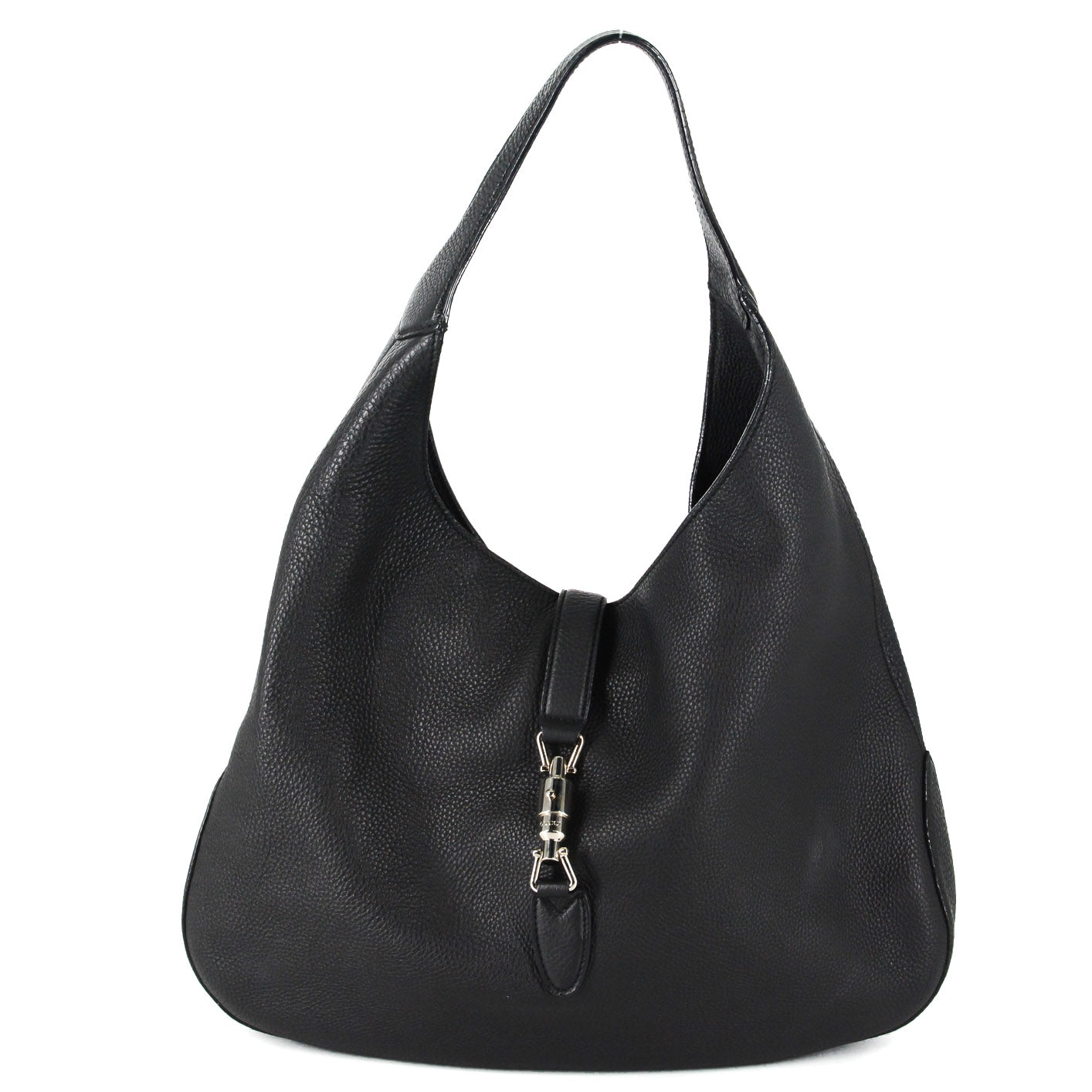 GUCCI Soft Leather Hobo Bag in Black
