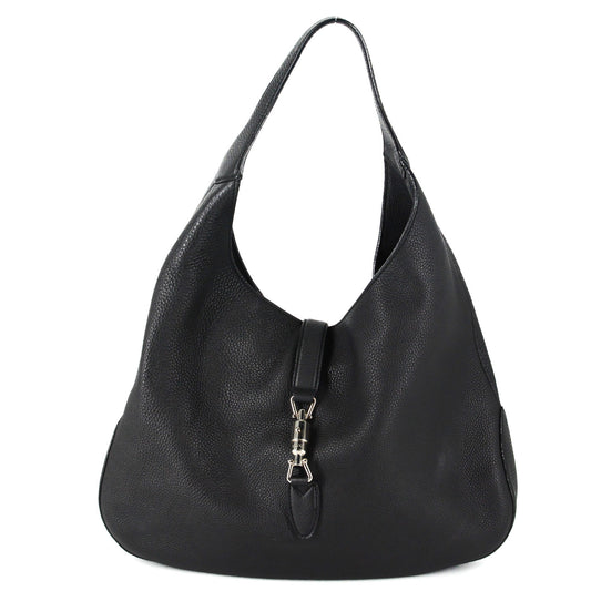 GUCCI Soft Leather Hobo Bag in Black