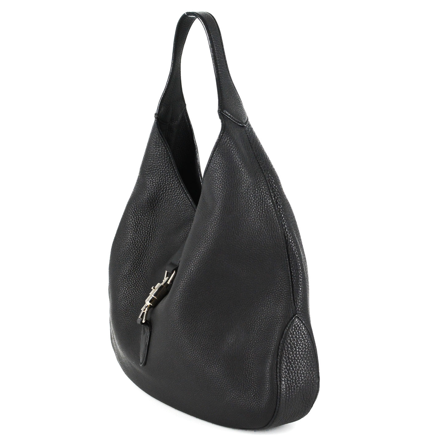 GUCCI Soft Leather Hobo Bag in Black