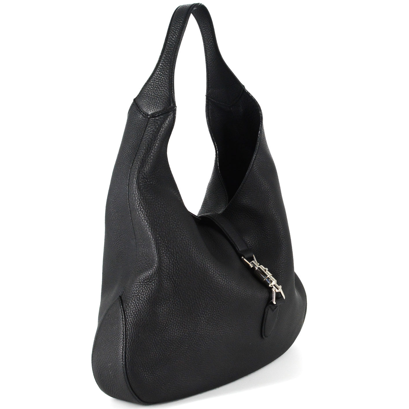 GUCCI Soft Leather Hobo Bag in Black