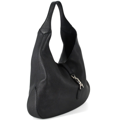 GUCCI Soft Leather Hobo Bag in Black