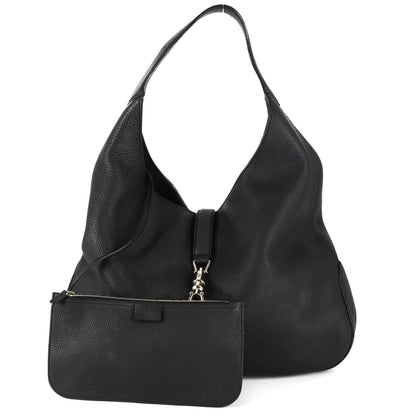 GUCCI Soft Leather Hobo Bag in Black