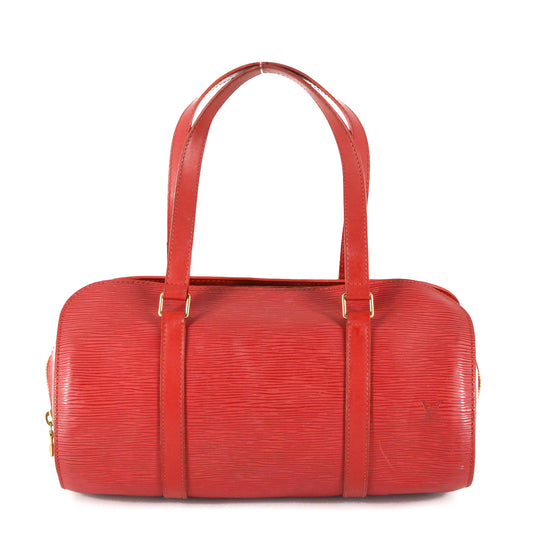 LOUIS VUITTON Soufflot Red EPI Leather Satchel