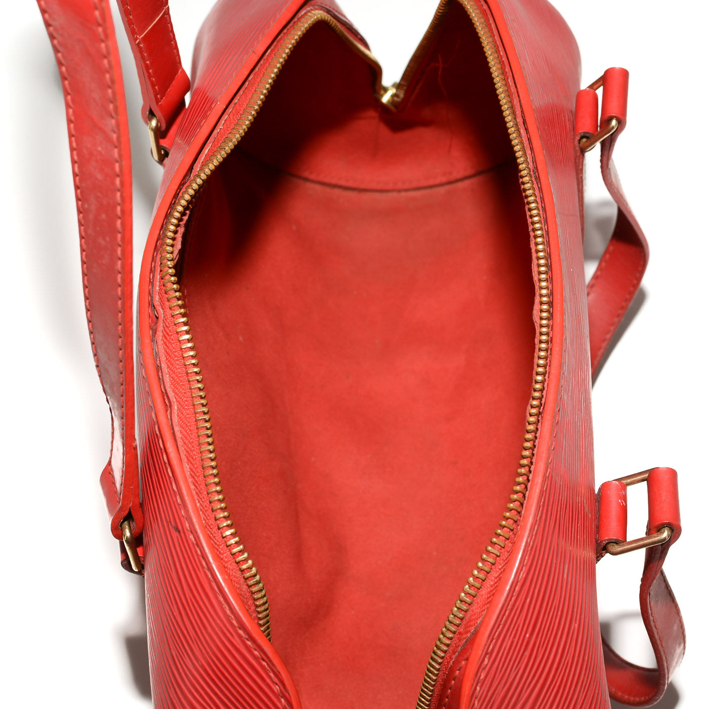 LOUIS VUITTON Soufflot Red EPI Leather Satchel