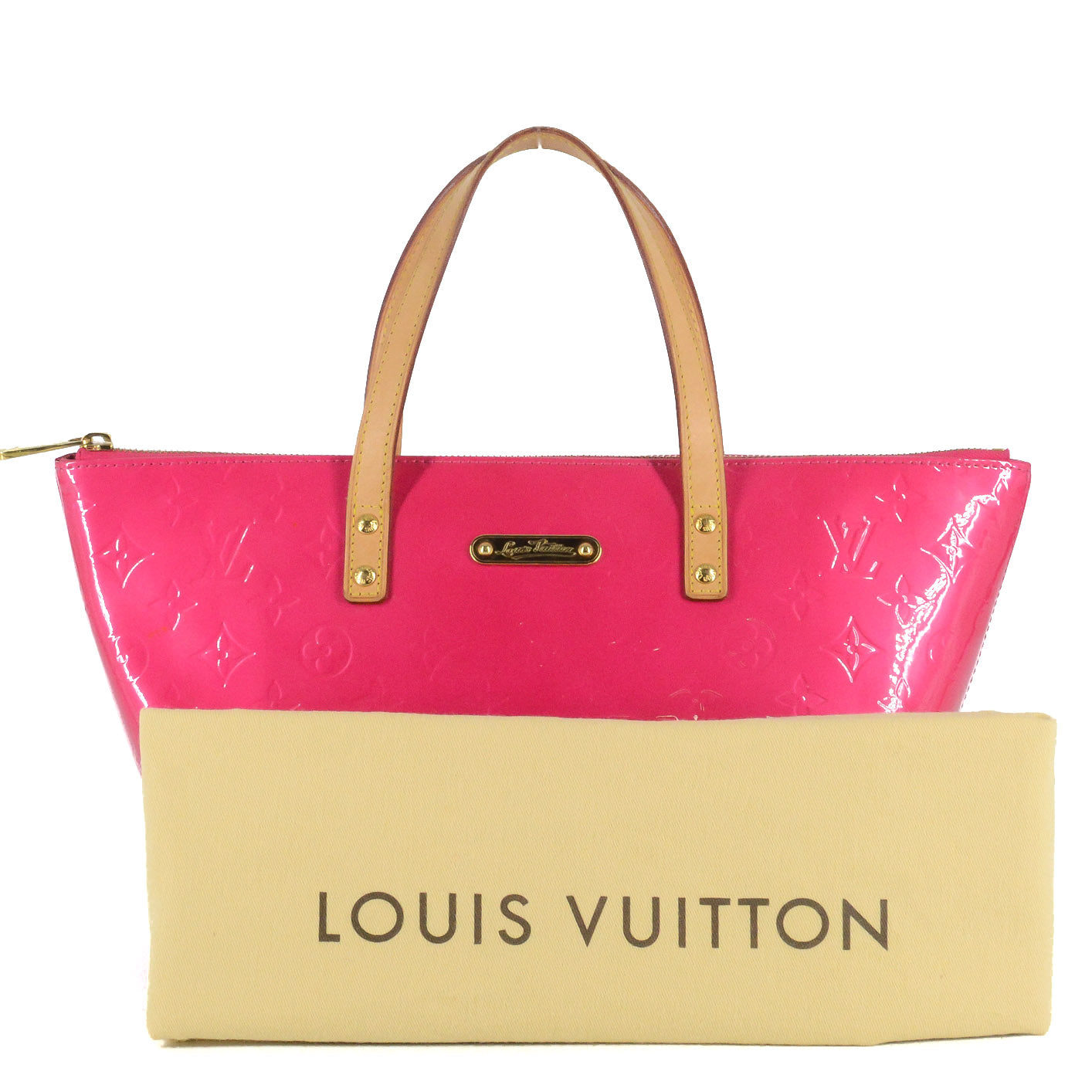 LOUIS VUITTON Bellevue Monogram PM Vernis Fuchsia Tote