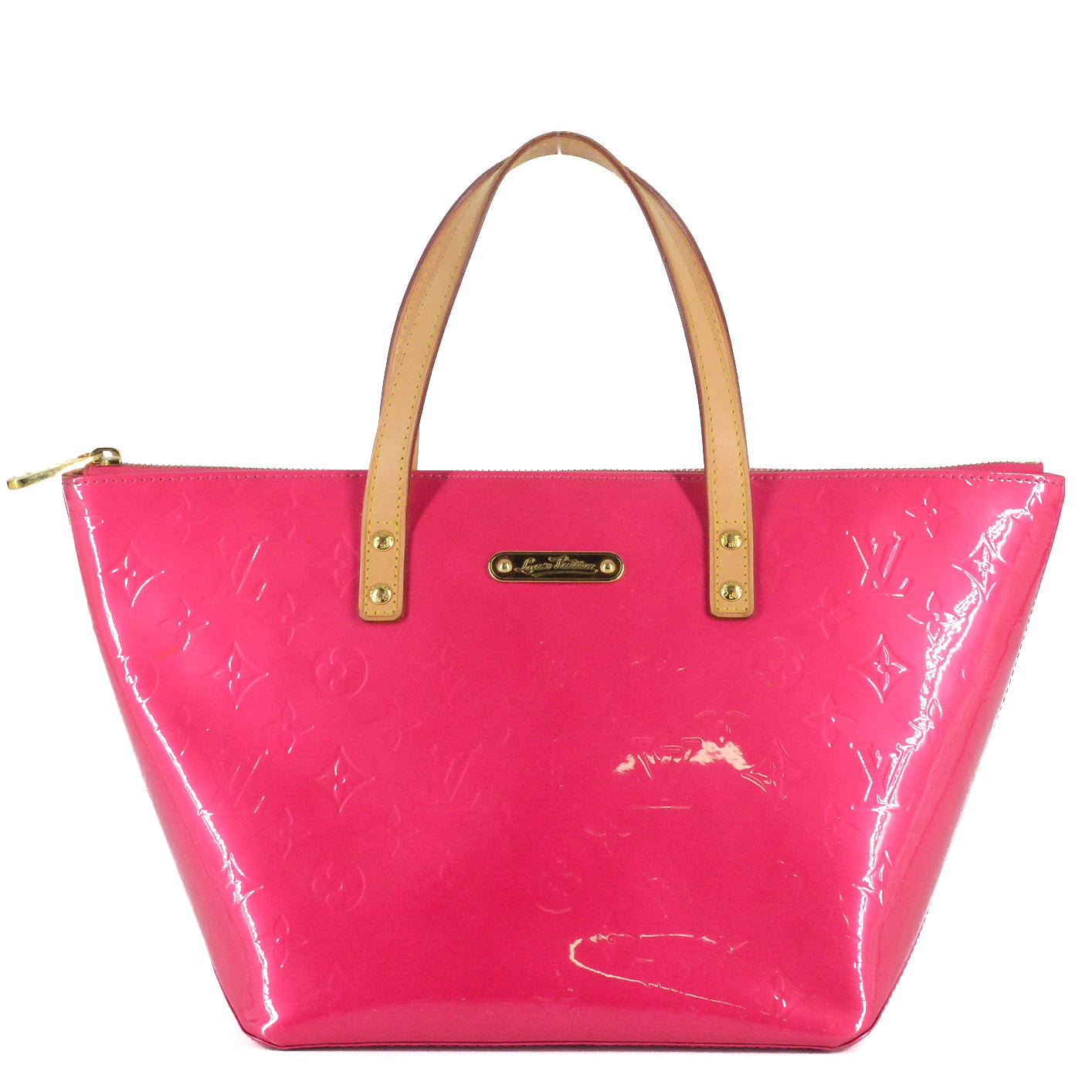 LOUIS VUITTON Bellevue Monogram PM Vernis Fuchsia Tote