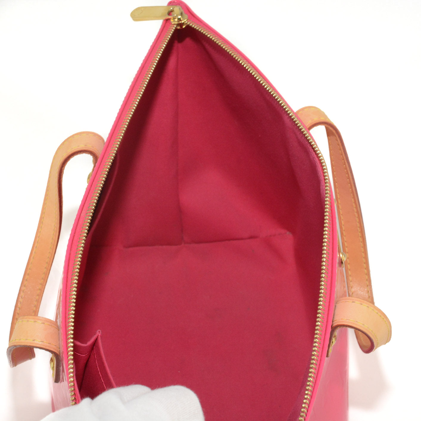 LOUIS VUITTON Bellevue Monogram PM Vernis Fuchsia Tote