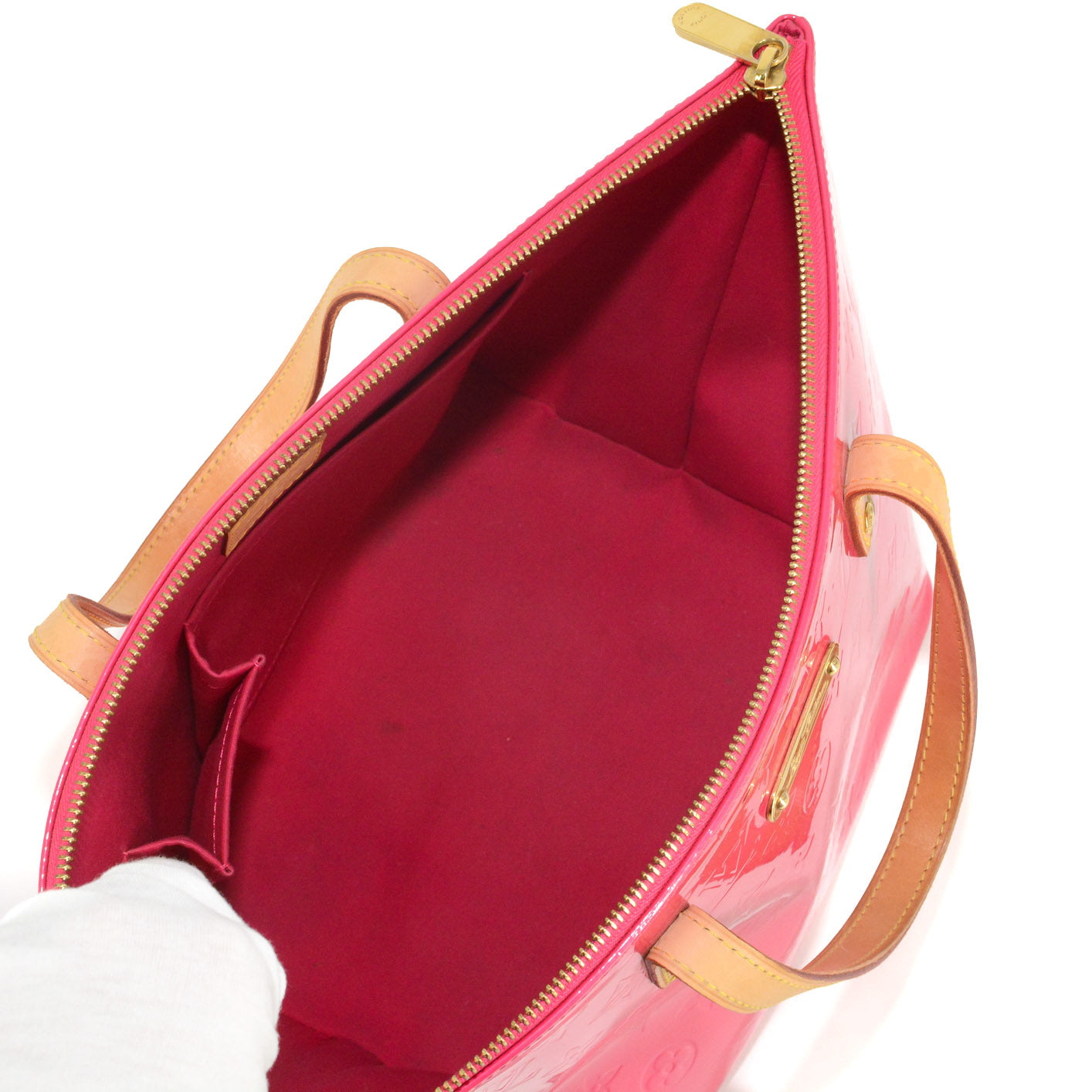 LOUIS VUITTON Bellevue Monogram PM Vernis Fuchsia Tote