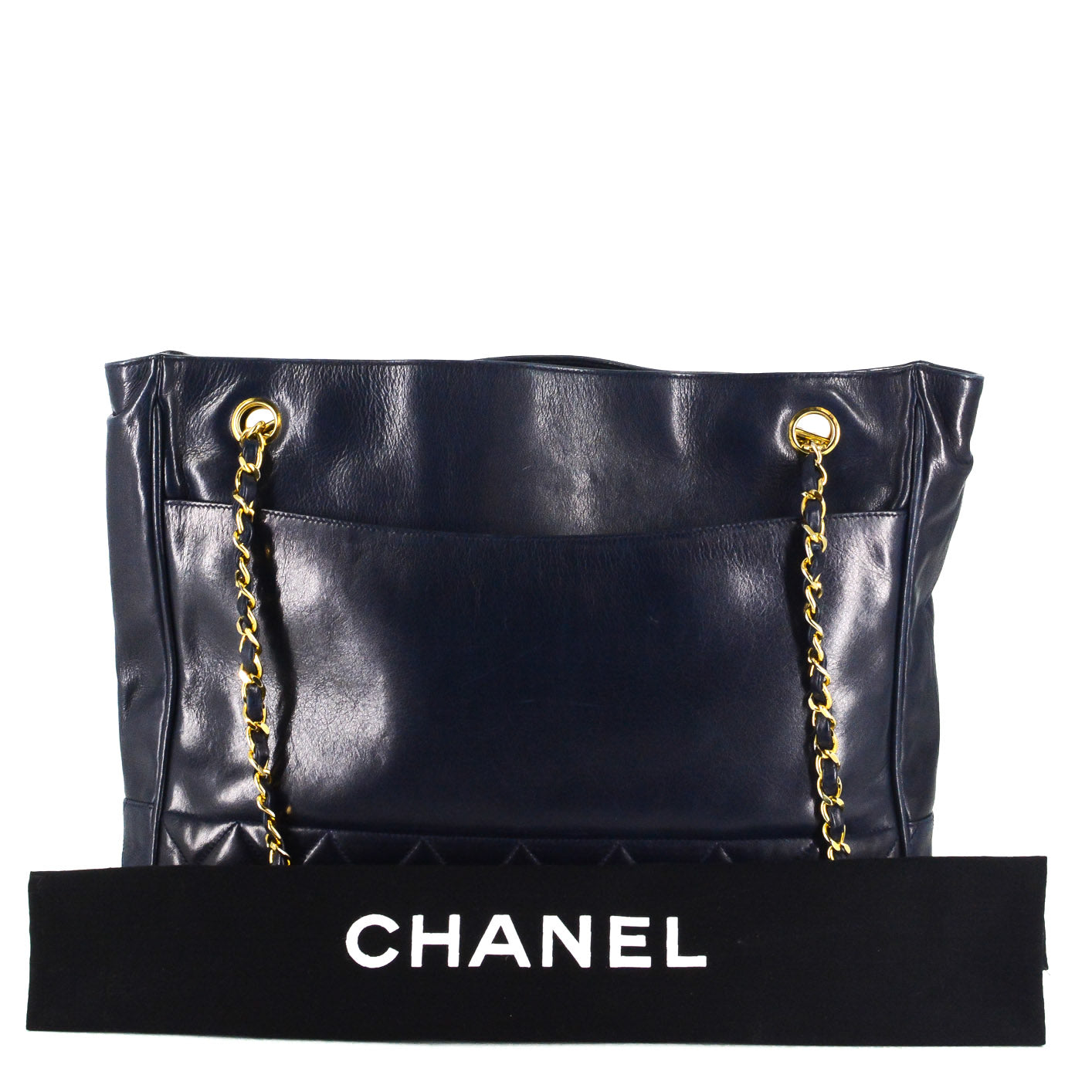 CHANEL Vintage Quilted Shopping Tote