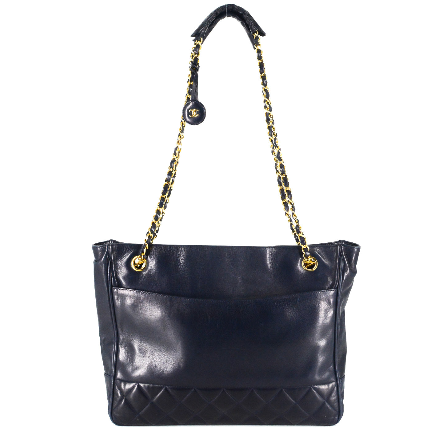 CHANEL Vintage Quilted Shopping Tote