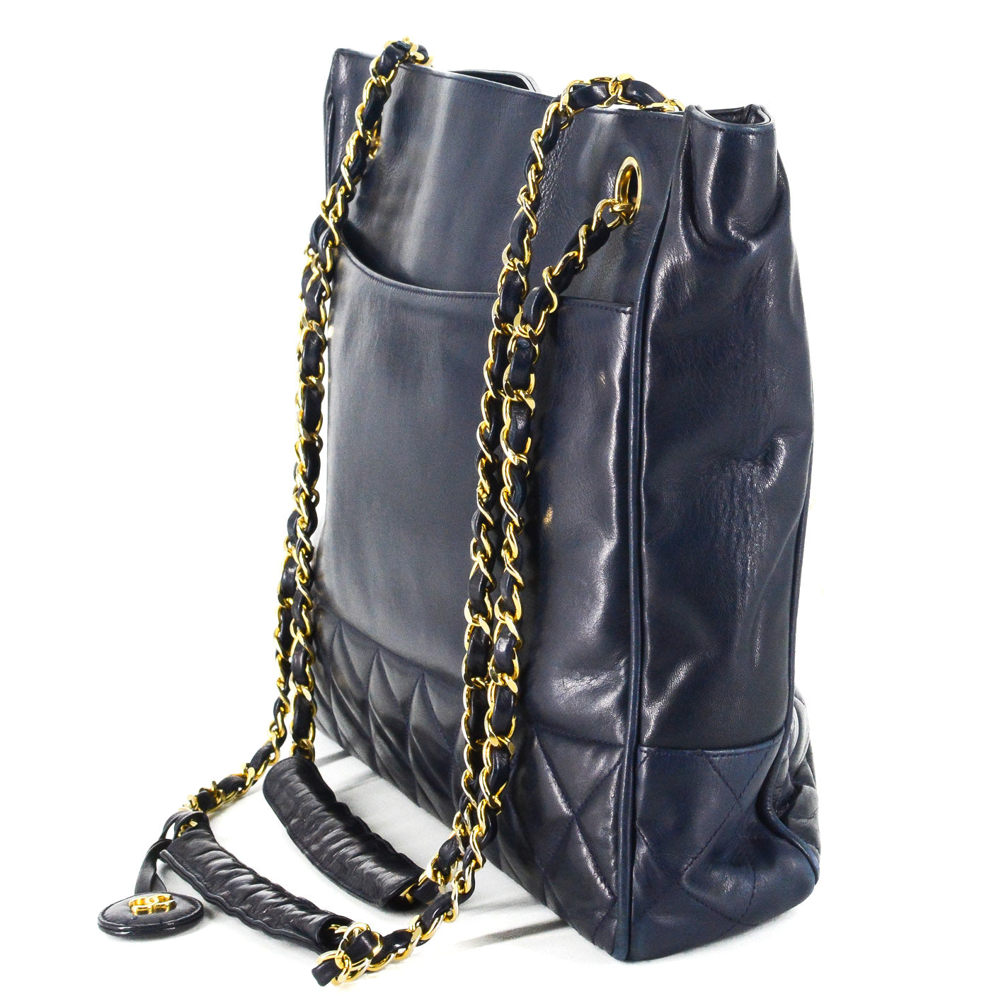 CHANEL Vintage Quilted Shopping Tote