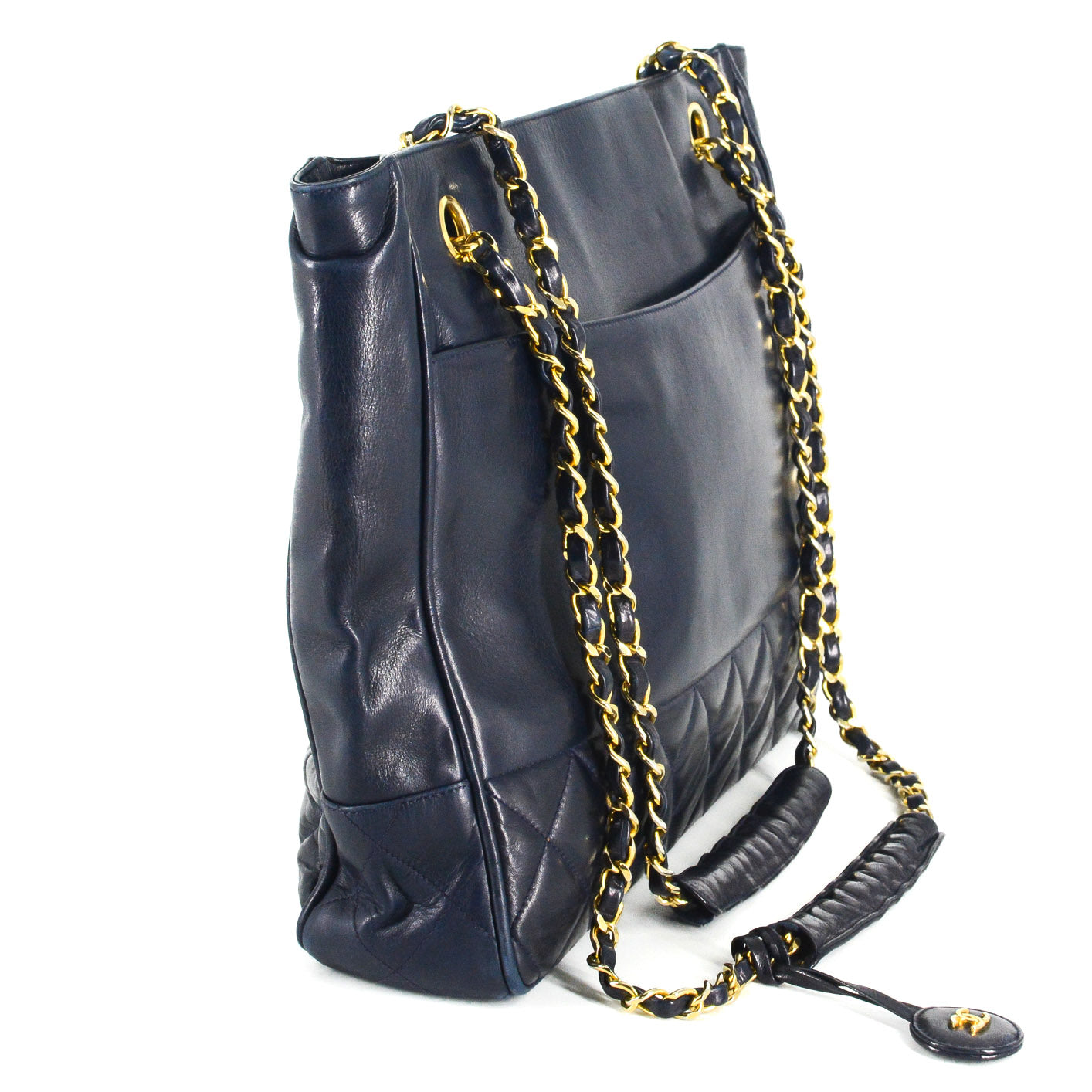 CHANEL Vintage Quilted Shopping Tote