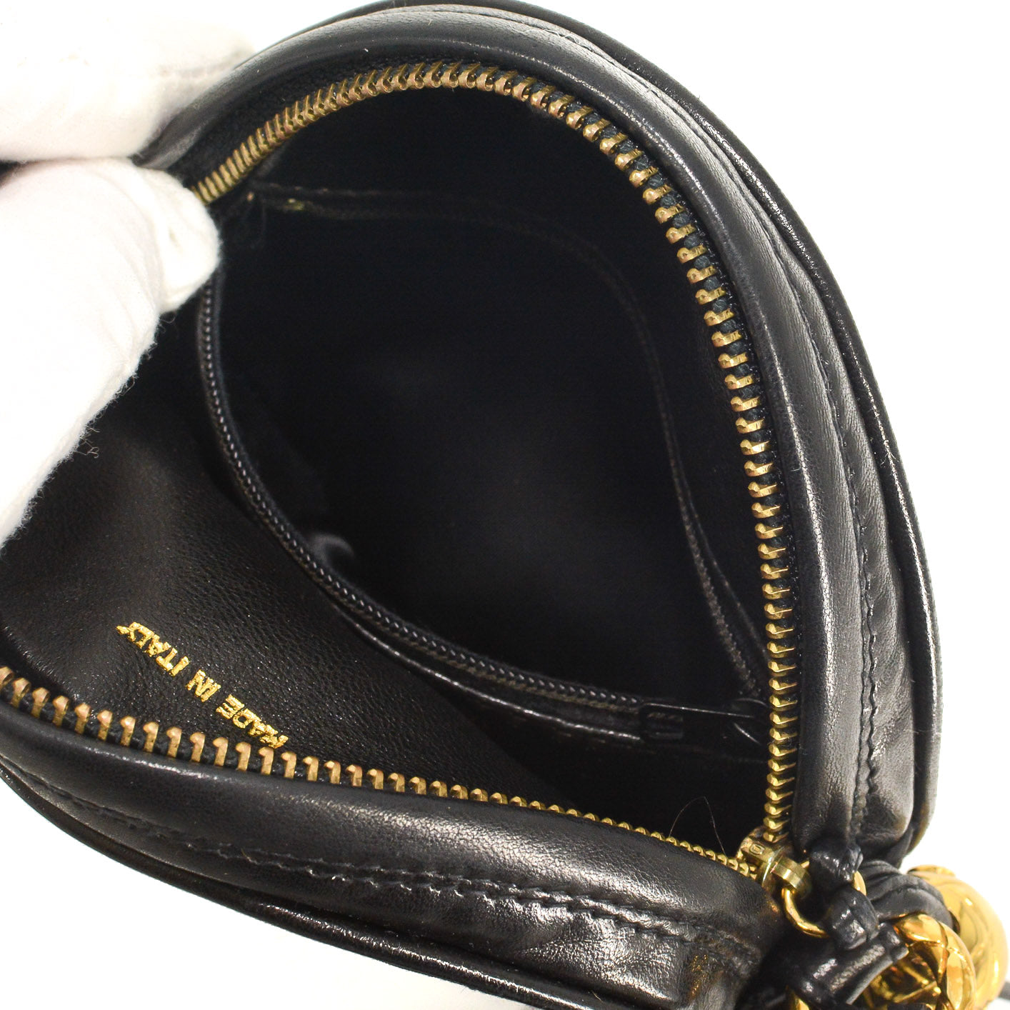 CHANEL Round Quilted Satin Mini Tassel Crossbody