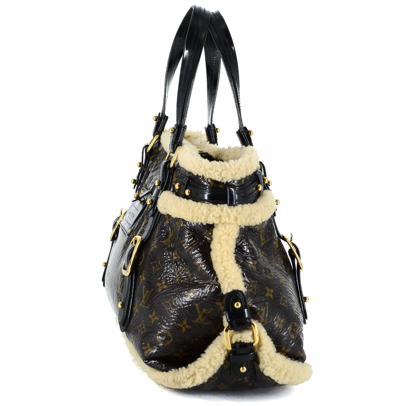 LOUIS VUITTON Limited Edition Monogram Shearling Thunder Bag