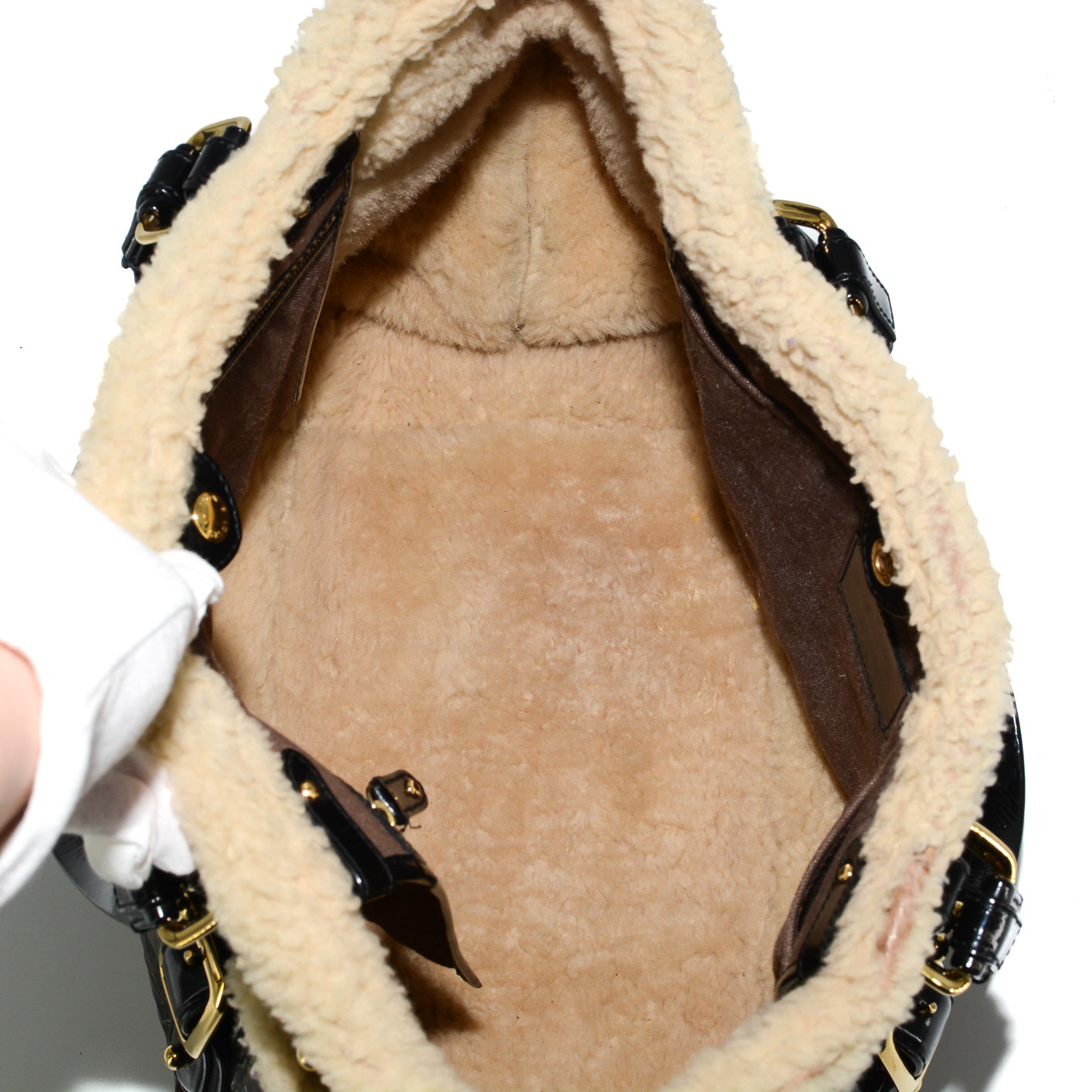 LOUIS VUITTON Limited Edition Monogram Shearling Thunder Bag