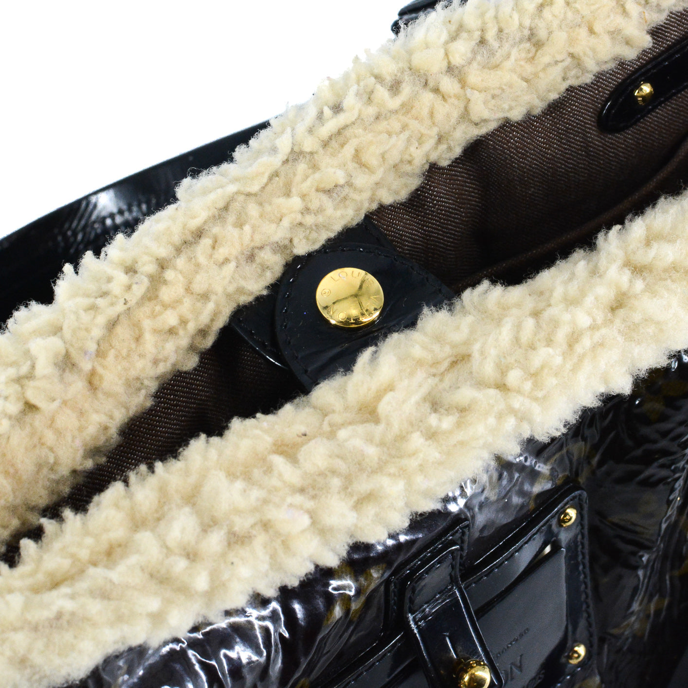 LOUIS VUITTON Limited Edition Monogram Shearling Thunder Bag