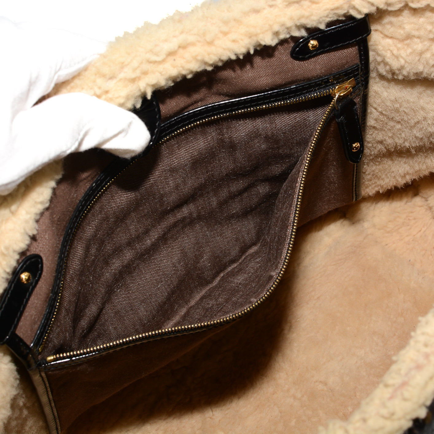 LOUIS VUITTON Limited Edition Monogram Shearling Thunder Bag